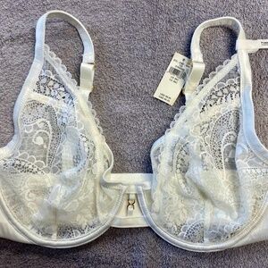 NWT Aerie Real Power Paisley Lace Unlined Bra - Soft Muslin - 38C